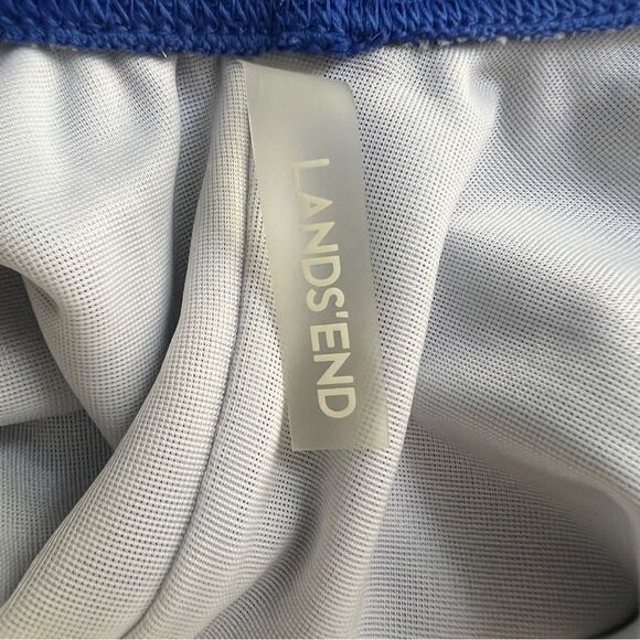 Lands End Electric Blue Chlorine Resistant Scoop Neck Tugless Swimsuit 16 - Picture 9 of 10